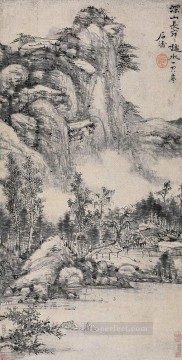 中国 Painting - 下尾深山の繁体字中国語
